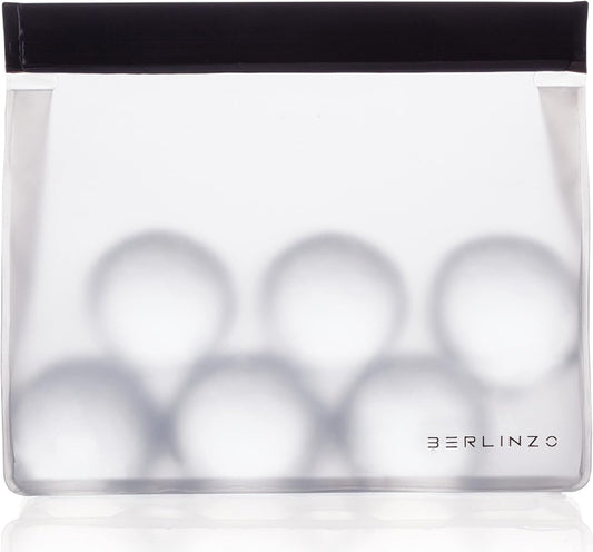 Berlinzo Reusable Ice & Food Storage Bag - Freezer Safe, Leakproof, BPA-Free Silicone, Plastic-Free Lunch Bag - One Bag