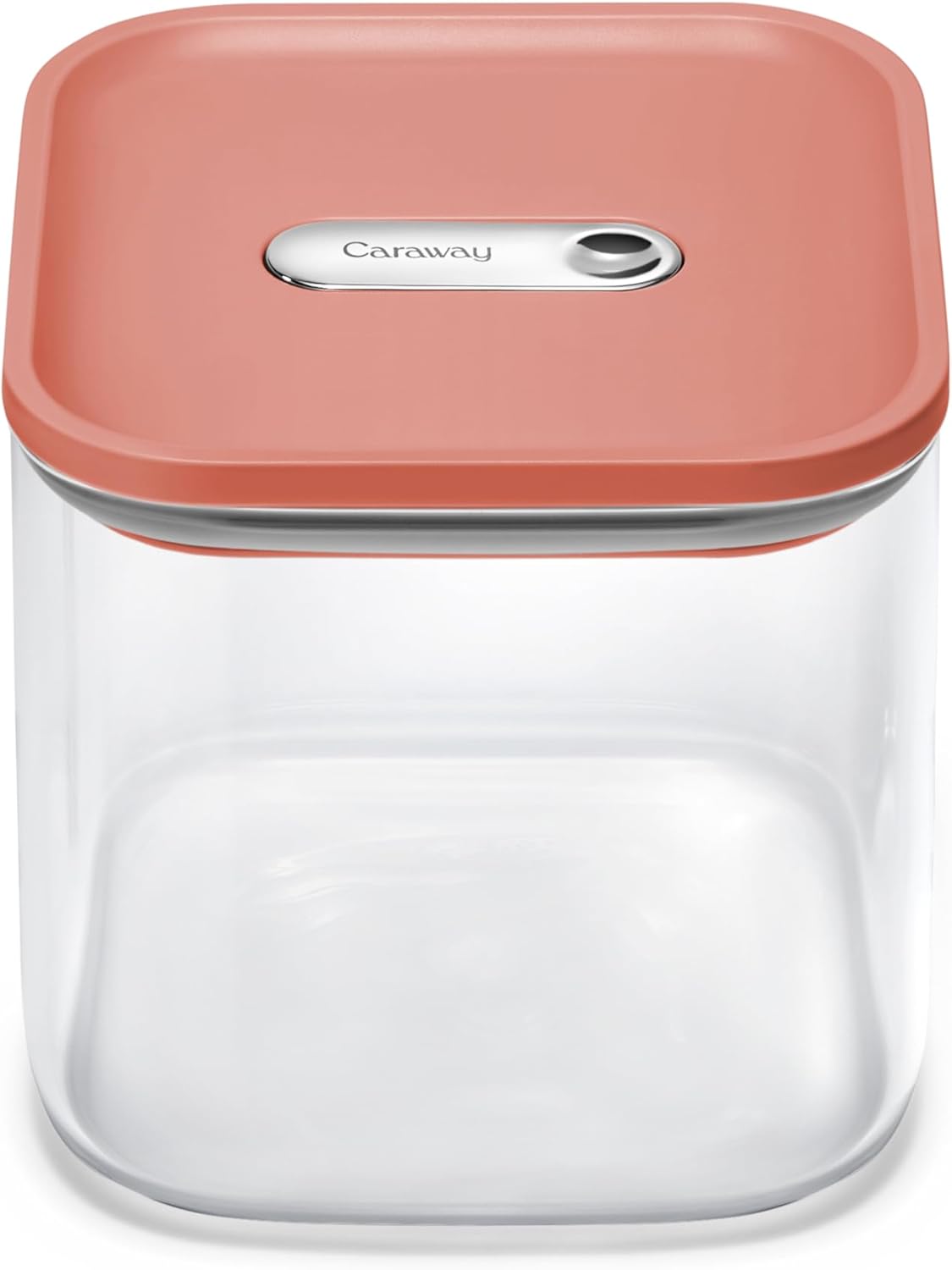 Caraway 2.5qt Glass Airtight Food Storage Container with Lid – Non-Toxic, BPA-Free Kitchen Storage Container – Stackable, Space-Saving Airtight Container for Dry Goods and More - Perracotta