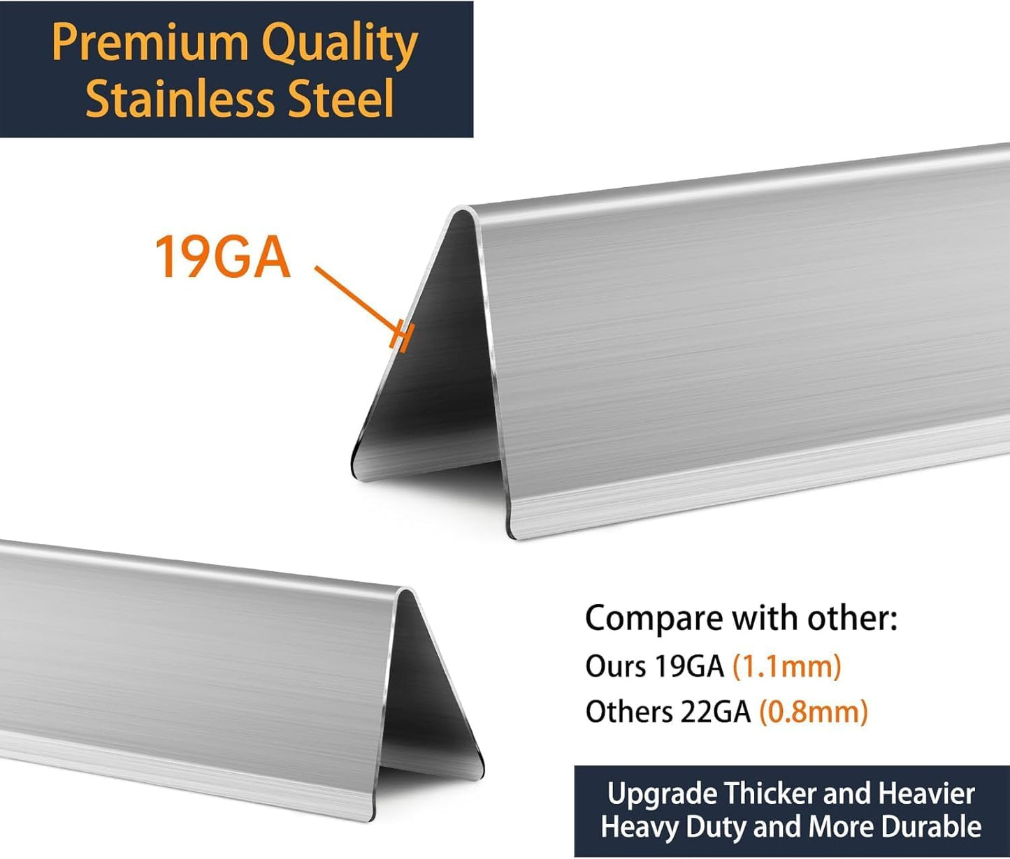 Grill Replacement Parts for Weber Genesis 300 Series E-310 E-320 E-330 S310 S320 S-330 EP310 EP320,2pack Heat Deflectors 65505 & 4pck Burner Tube 62752 & 5pack Flavorizer Bars 7620 7621
