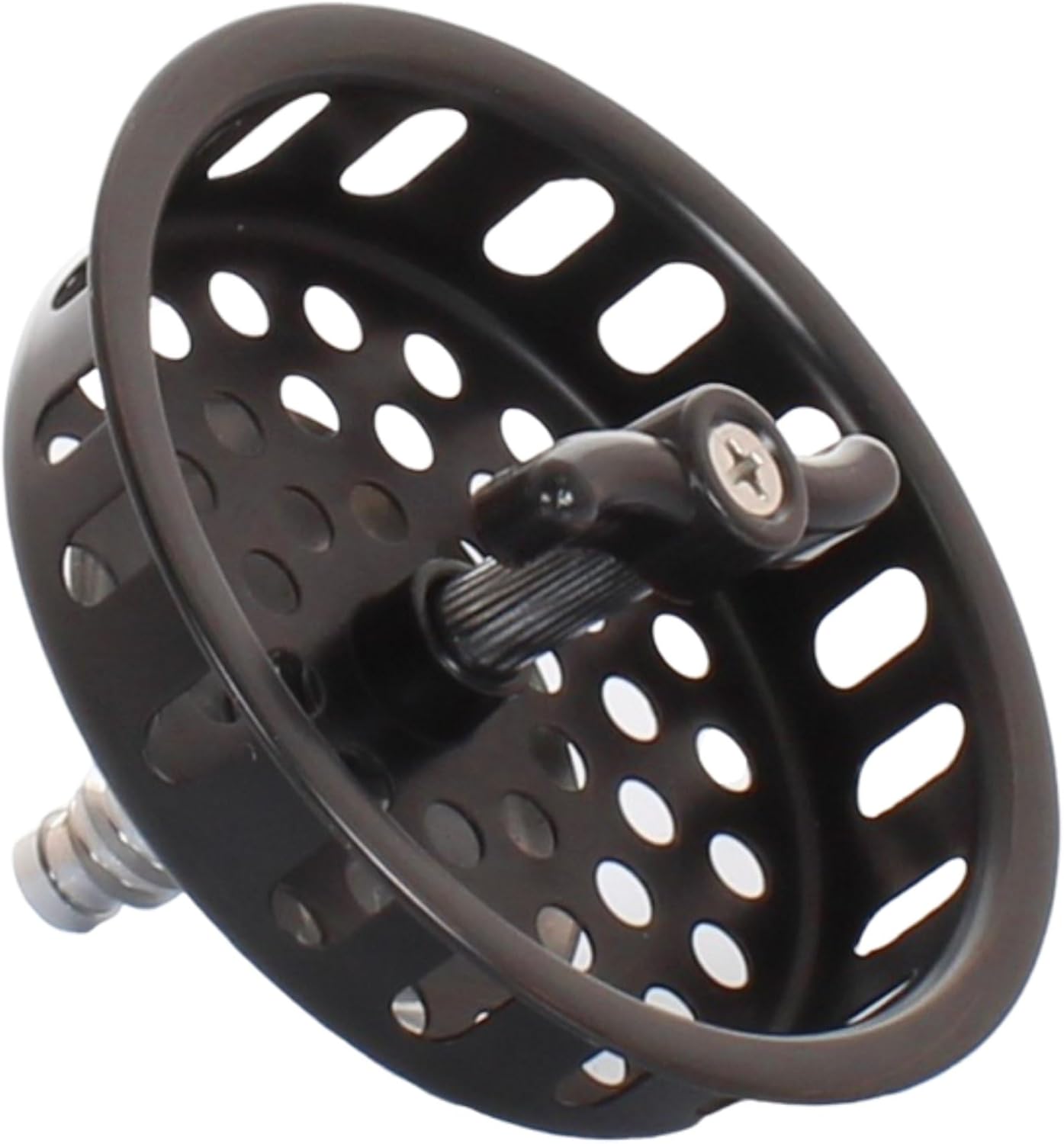 Mr. Scrappy 3.5" Sink Drain Assembly with Twist Lock Basket Strainer, Solid Brass, Oil Rubbed Bronze