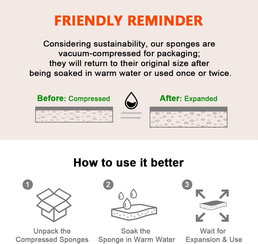 AIDEA Non Scratch Scrub Sponge, 24Count, Sponges for Dishes, Sponges Kitchen, Cleaning Sponge, Cleans Fast Without Scratching, Stands Up to Stuck-on Grime, Cleaning Power for Everyday Jobs