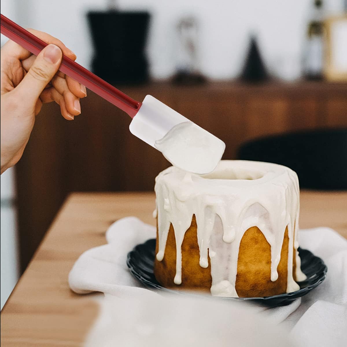 Silicone Spatula Set - 10 Soft Rubber Scrapers, 9.5 Inches, Commercial Grade, Heat Resistant to 500