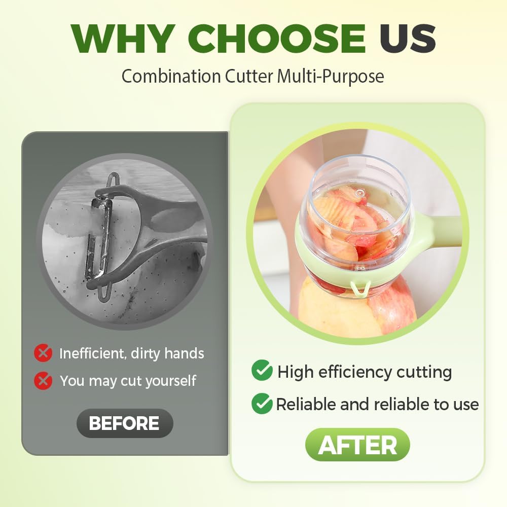 3 in 1 Peeler with Container, 2025 New Stainless Steel Peelers with Container with Handle Fruit Knife, Multifunctional Vegetable Peelers for Home Kitchen (Yellow)