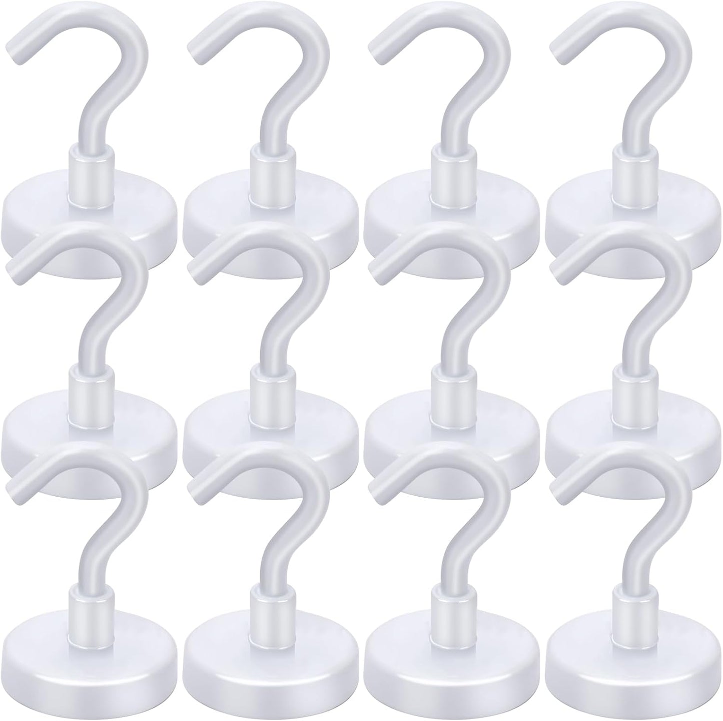 LOVIMAG Cruise Ship Essentials, 80Lb Magnetic Hooks for Cruise Cabins, Strong Magnetic Hooks for Hanging, Refrigerator, Celling, Grill, Fridge, Kitchen-12Pack