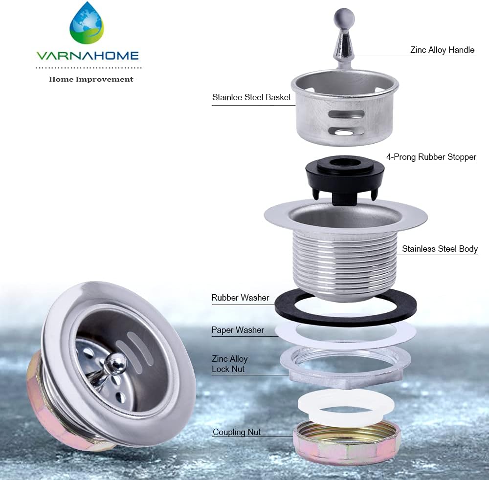 Junior Duo Bar/Pre Sink Stainless Steel Strainer Assembly W/Basket Strainer