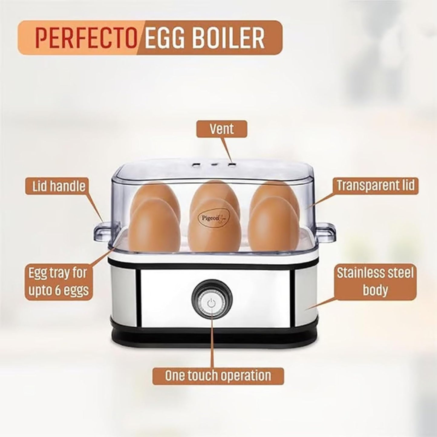 Sunny Side Master Egg Cooker, 2025 New Rapid Egg Cooker 6 Egg Capacity, Soft, Medium, Hard Boiled, Poacher, Stainless Steel Electric Eggs Cooker With Auto Shut-Off, BPA Free (2PCS)