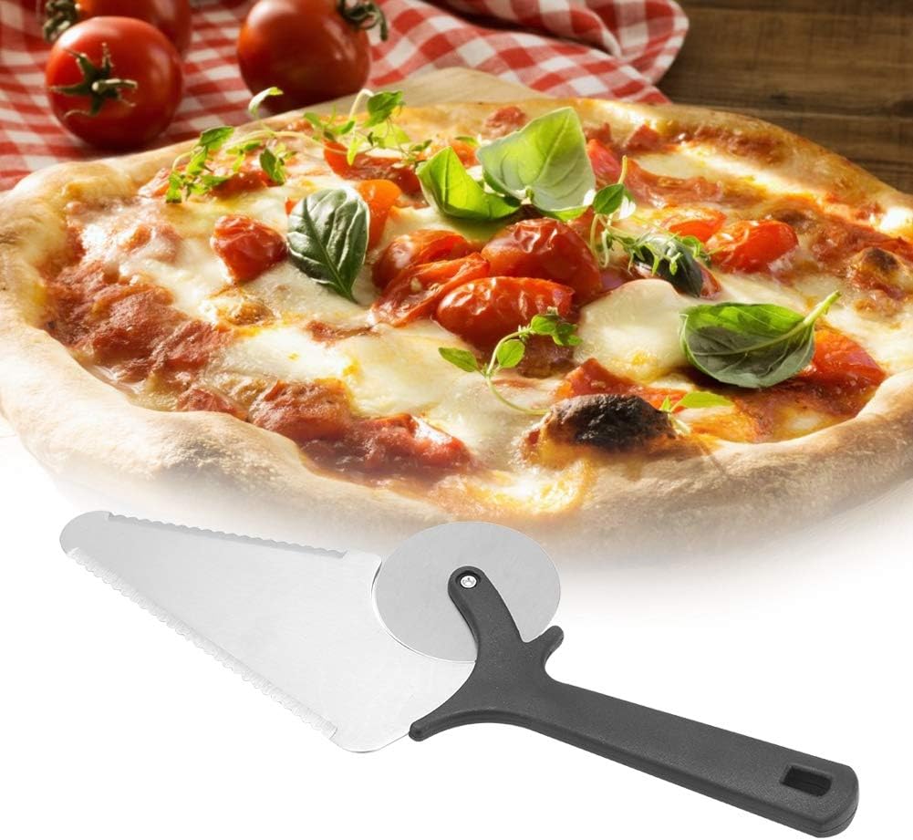 Pizza Cutter, Professional Sharp funny Classic Cutters Multifunctional Stainless Steel Pastry Pizza Wheel Cutter Shovel Spatula Tool