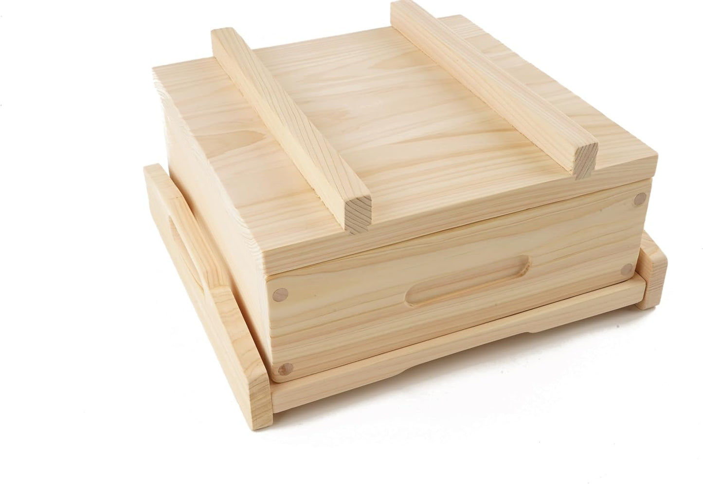 BOUMBI Hinoki wood Square Steamer, available for 8.6-9.6 inces round pots (11 x 11 x 3.54 inches)