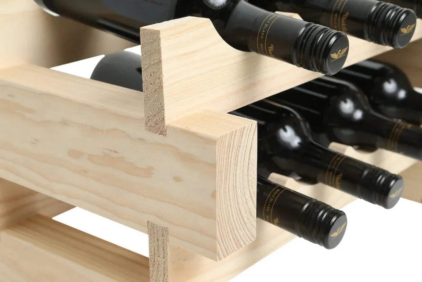 54 Bottle Wine Rack Natural Pine