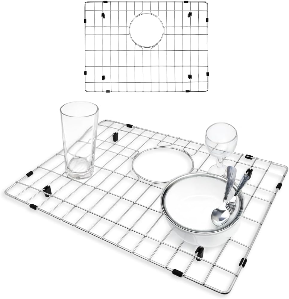 Durable and Versatile Kitchen Sink Grid 19"x14" - Kitchen Sink Grid for Bottom of Sink to Save Space, in Sink Dish Drying Rack