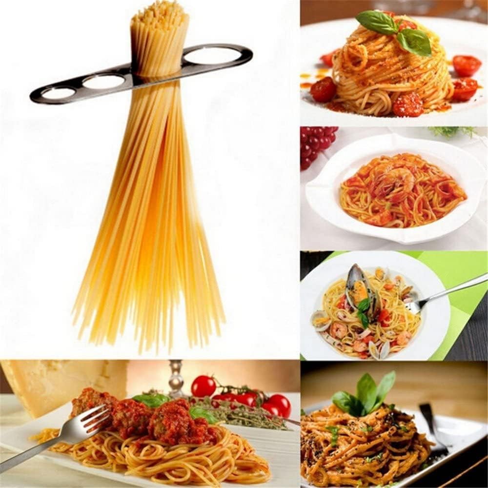 Stainless Steel Spaghetti Measure Tool 4 Holes Pasta Measuring Portion Control Gadgets Kitchen Accessories (1PCS)