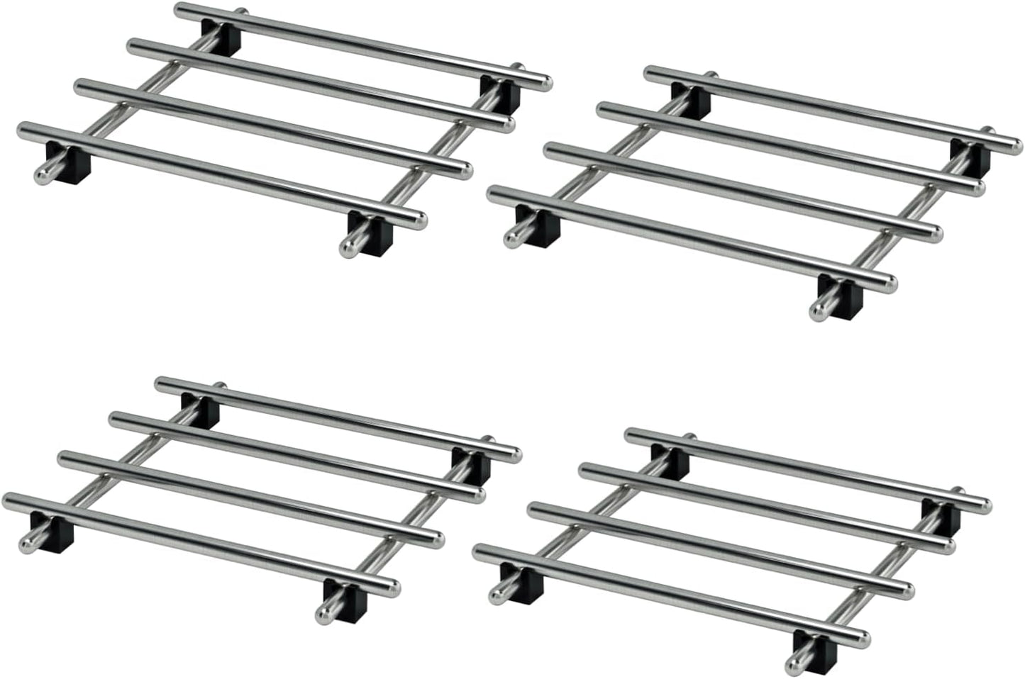 4Pcs Stainless Steel Trivet for Hot Dishes, Lightweight Metal Trivets for Hot Pots and Pans, Metal Cooling Racks, Heat Resistant Mats for Countertop Cooling, Cooking Baking Pans Holder, 7"x7"