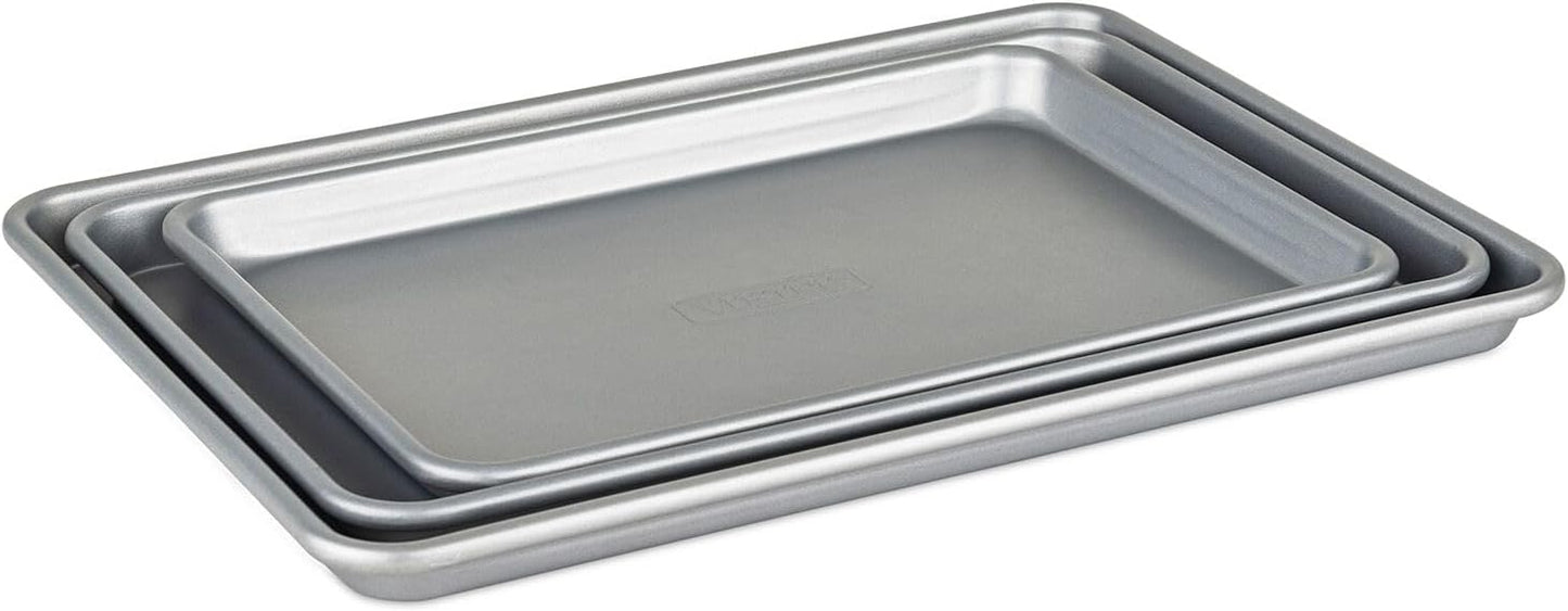 Viking 3-Piece Nonstick Baking Sheet Set, Silver