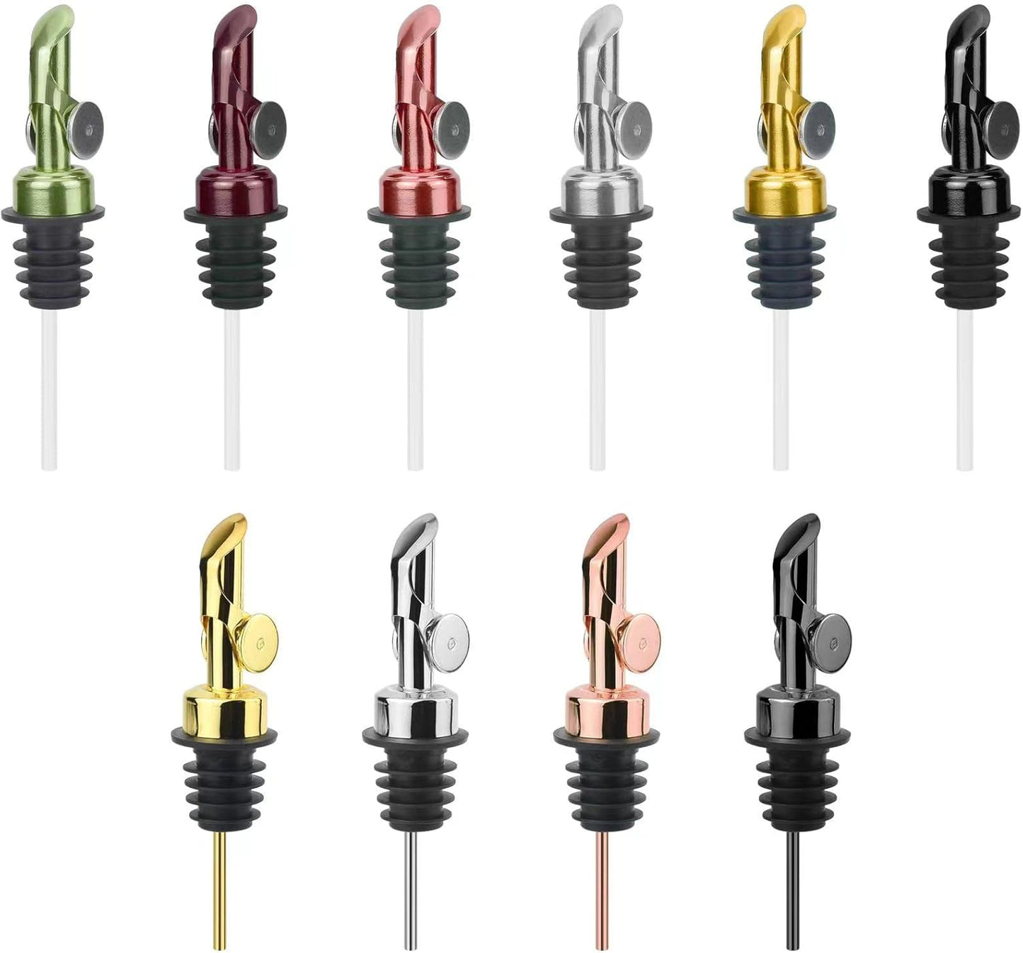 MEETSWEET Olive oil dispenser spout, pour spouts，304stainless steel automatic opening and closing spout, leak-proof, for olive oil, vinegar, wine and other liquid bottles (304rose) 2pcs