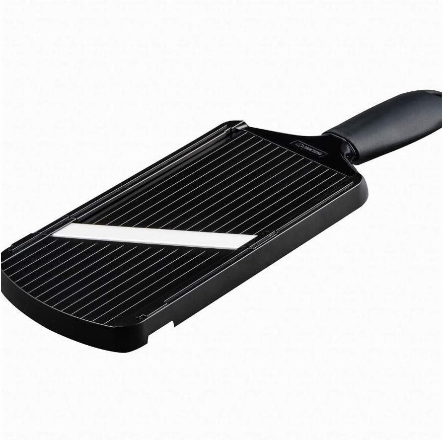 Kyocera CSN-252BK EXP Soft Grip Kitchen Mandoline Slicer, One, Black