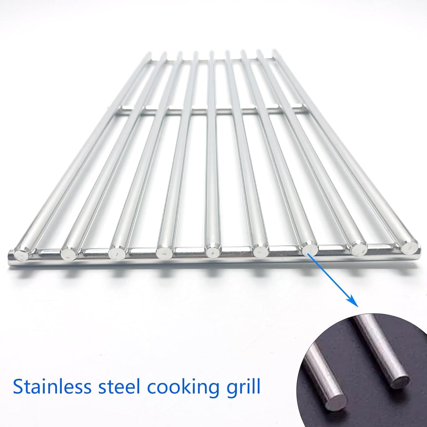 S024 Stainless Steel Grates for Broil King Baron 320, 340, 420, 440, 490 Huntington 2122-64 2122-67 6020-54 6020-57 6020-64 Broil-Mate 7020-54 7020-64 7120-64 Sterling Gas Grill 17-3/8"