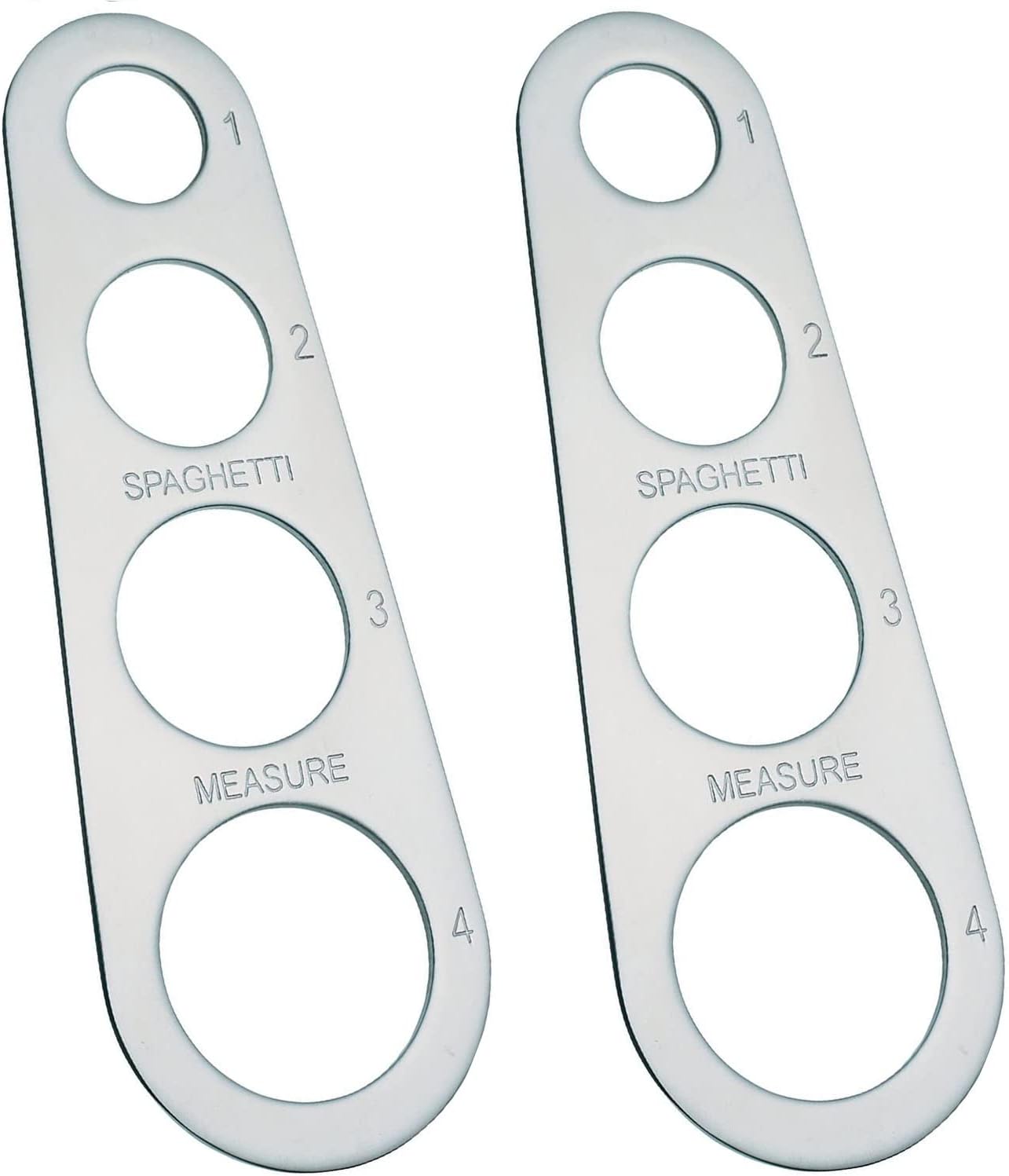 2PCS Stainless Steel Spaghetti Measure Tool 4 Holes Pasta Measuring Portion Control Gadgets Kitchen Accessories (2PCS)