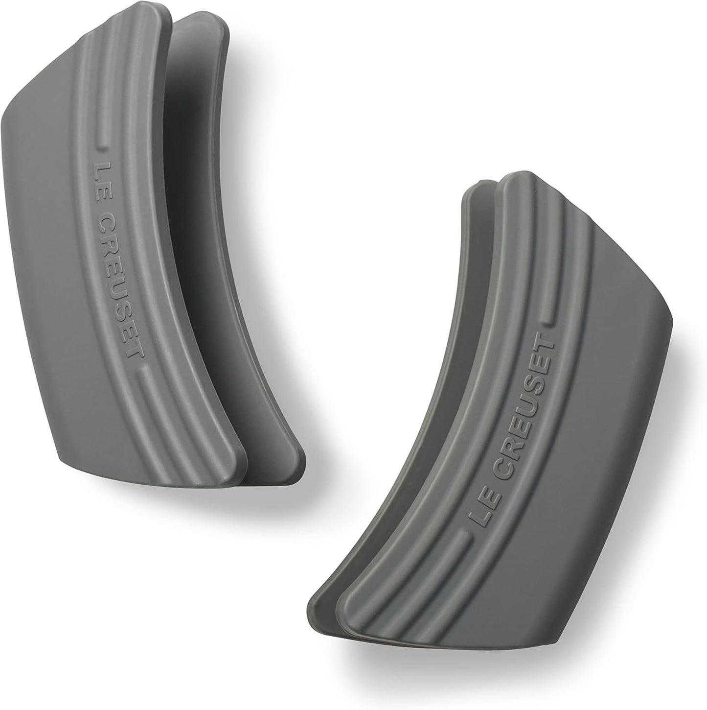Le Creuset Silicone Set of 2 Handle Grips, 5" x 2 1/2" each, Oyster