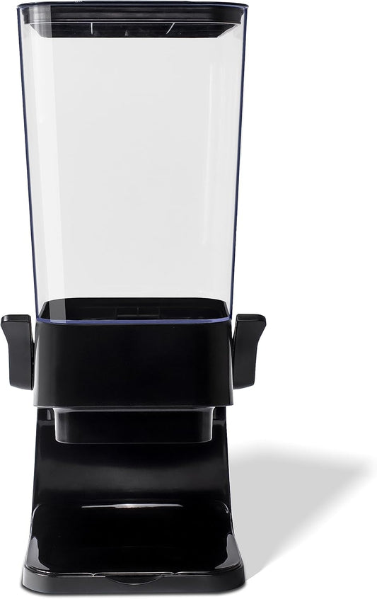 Cereal Dispenser Countertop, 5L Kitchen Organization Cereal Containers Storage, Desktop Candy Dispenser Plastic Cereal Dispenser, Snack Containers Can Hold Granola, Dry Food, Grain (Black, 1Pc)