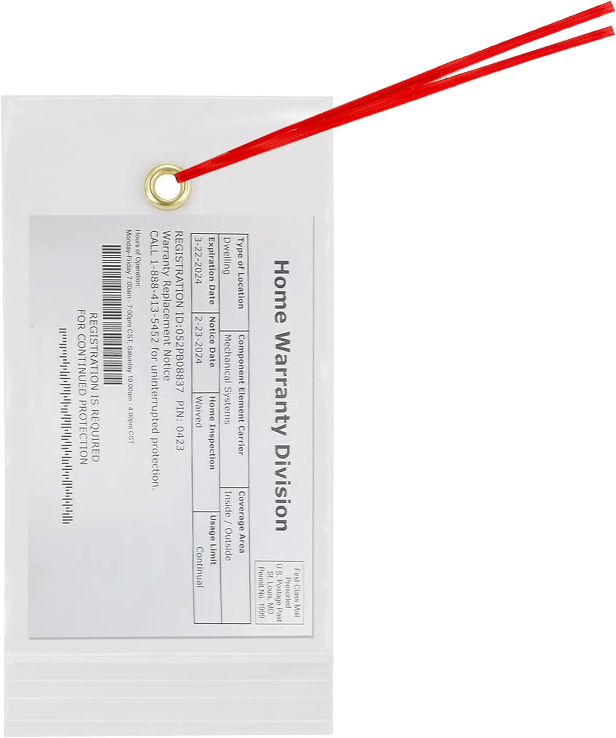 GPI - 3.5" x 6" Reclosable Zip Bags with Bottom Hang-hole & Pre-inserted 12" Twist-tie. 4 Mil Heavy-duty Resealable Zipper Baggy with Grommet/Metal Eyelet for Hanging (Insert Size 3x4.5) 500 Pack