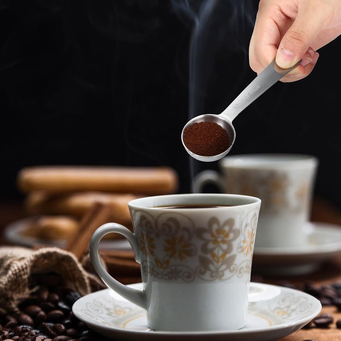 2 Pcs Measuring Spoons Tablespoon Measuring Spoon 1 Tbsp (3 tsp | 15 ml |15 cc| 0.5 oz) Mini Spoons Stainless Steel Measuring Spoons for Kitchen Cooking Spoon(Silver)