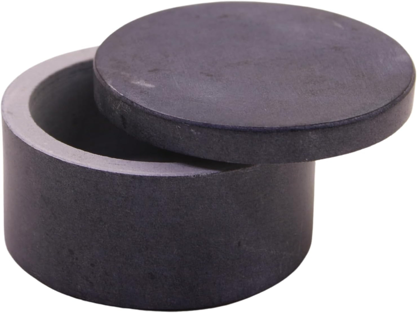 Unique Salt and Pepper Box Elegant Round Marble Salt Box With Lid For Salt, Spice and Herbs Storage. Perfect Container To Store. (3.5" x 2" Inches)