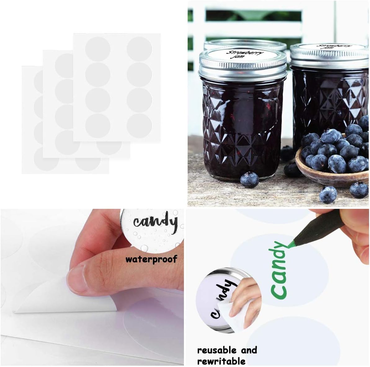 Mason Jars 8 oz, 24 Pack Canning Jars 8 oz Half Pint Glass jars with Regular Lids and Bands, Small Mason Jars with Lids Ideal for Jelly Jam Honey Wedding Favors Shower Favors Food