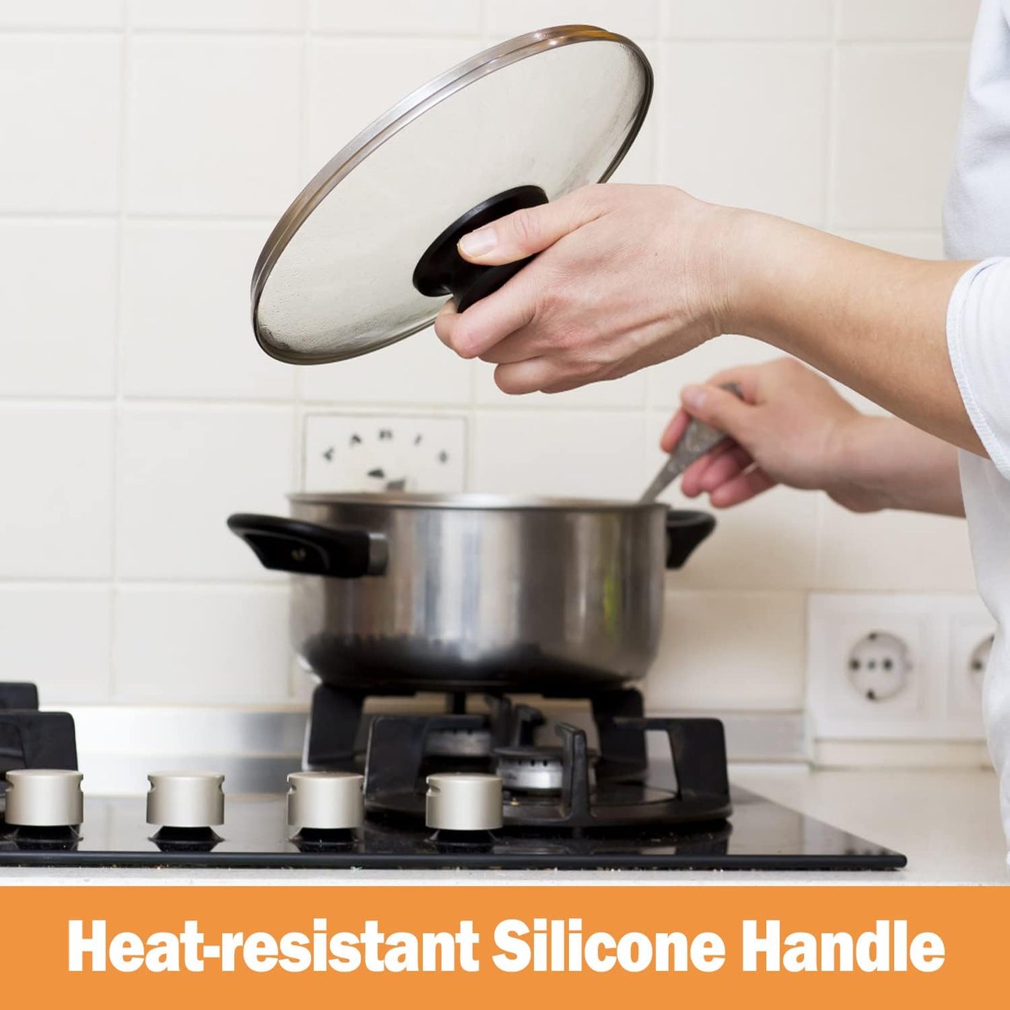 Wadaza Pan Lid 7 Inch - Tempered Glass Pot Lid - Oven Safe Replacement Glass Lid for Frying Pan Wok Pot Skillet