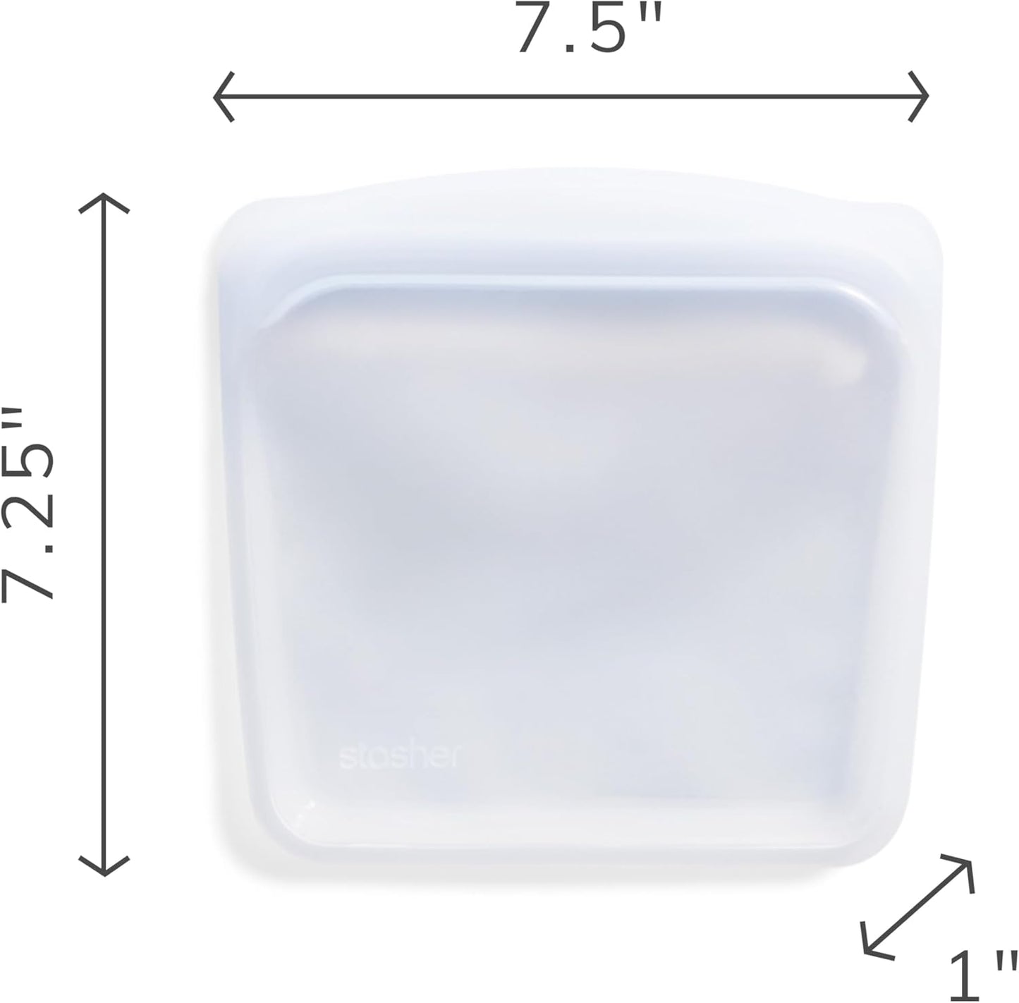 Stasher Premium Silicone Reusable Food Storage Sandwich Bag, Blue Current, Microwave, Sous Vide, Dishwasher, Oven and Freezer Safe, BPA Free, Leak-free, Eco-friendly, 28 Oz