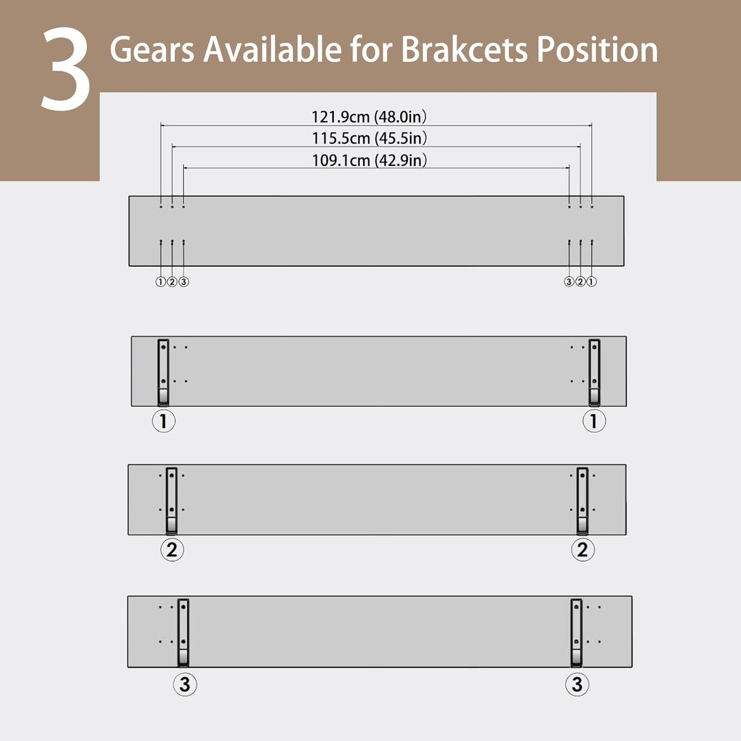 DINZI LVJ Long Wall Shelves, 55.1Inch Floating Shelves Wall Mounted, Extra Large Floating Storage Ledges with Sturdy Metal Brackets, Set of 2, for Living Room, Bathroom, Entryway, Kitchen, Espresso