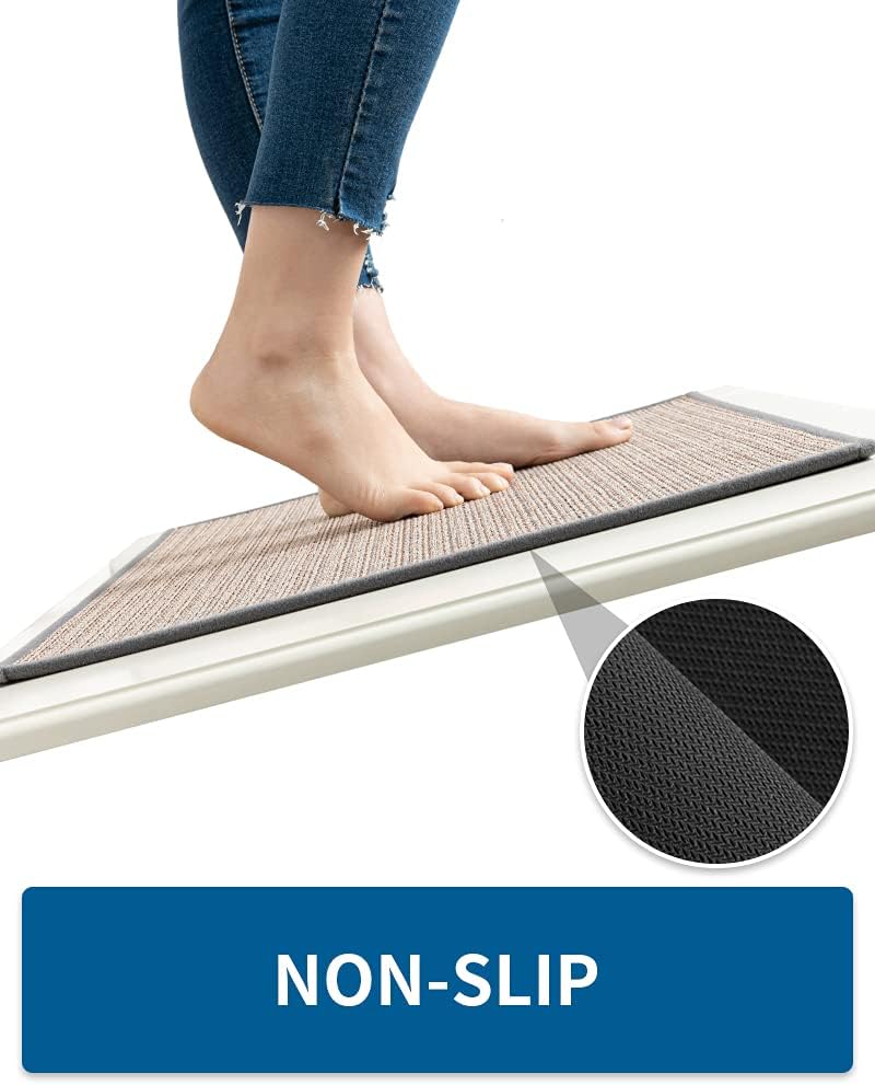 Kitchen Rugs and Mats Non Skid Washable, Absorbent Runner Rugs for Kitchen, Front of Sink, Kitchen Mats for Floor (Grey, 20"x32")