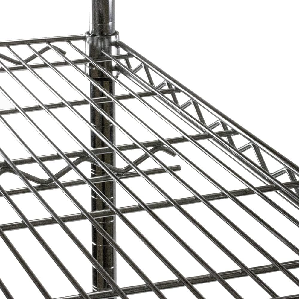 Shelving Inc. 8" d x 18" w Chrome Wire Shelving with 3 Tier Shelves, Weight Capacity 800lbs Per Shelf