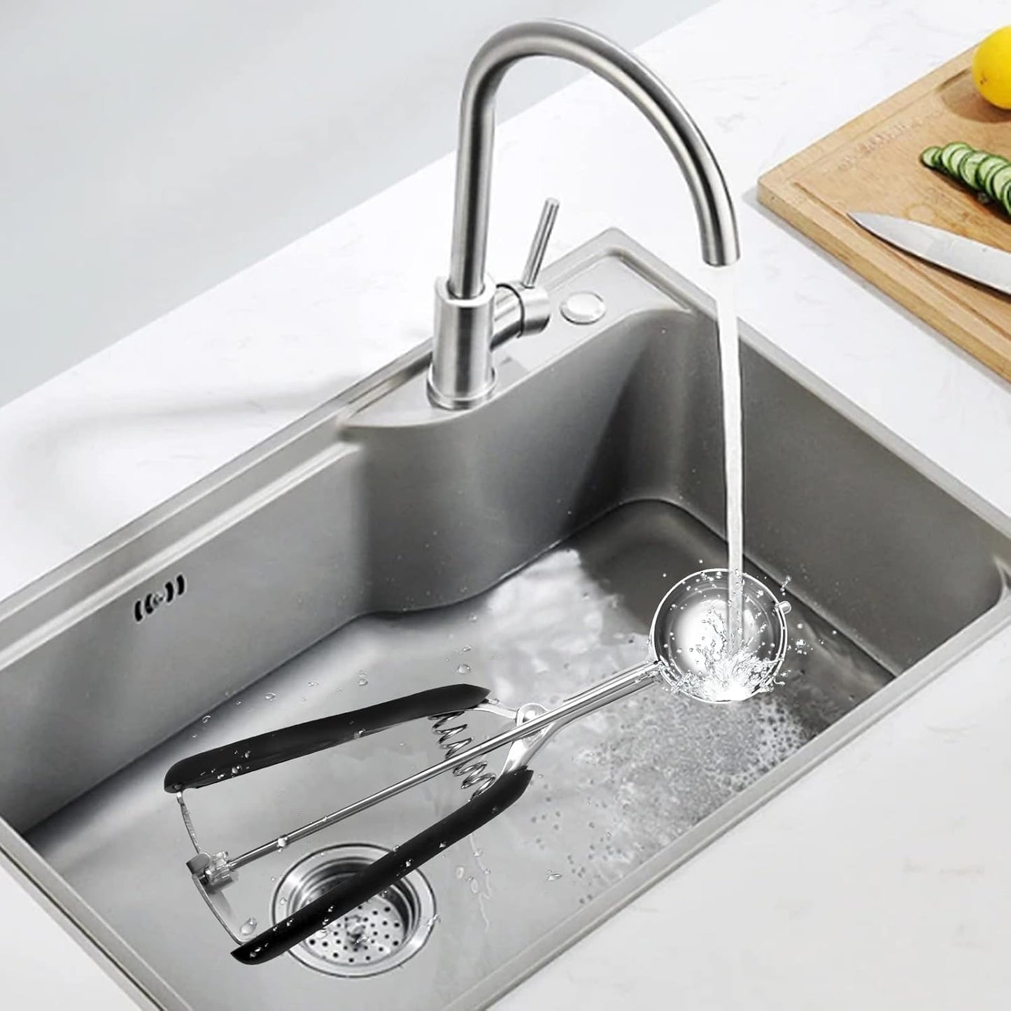 Small Cookie Scoop Set - 2 PCS Include 1 tsp / 2 tsp Cookie Dough Scoops, Cookies Scoops for Baking, Made of 18/8 Stainless Steel, Good Soft Grips, Quick Trigger Release