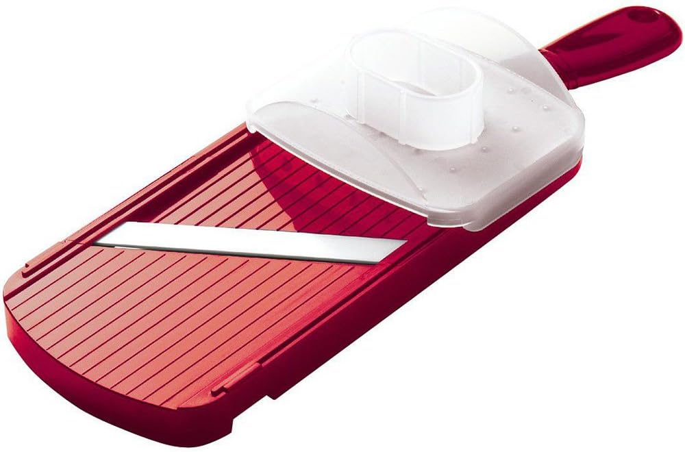 Kyocera Advanced Ceramic Double-edged Mandolin Slicer With Guard, Red