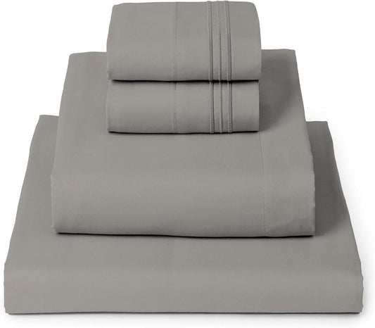 Mellanni King Sheets Set - 4 PC Iconic Collection Bedding - Hotel Luxury, Extra Soft, Cooling Bed Sheets - Wrinkle, Fade, Stain Resistant (King, Taupe)