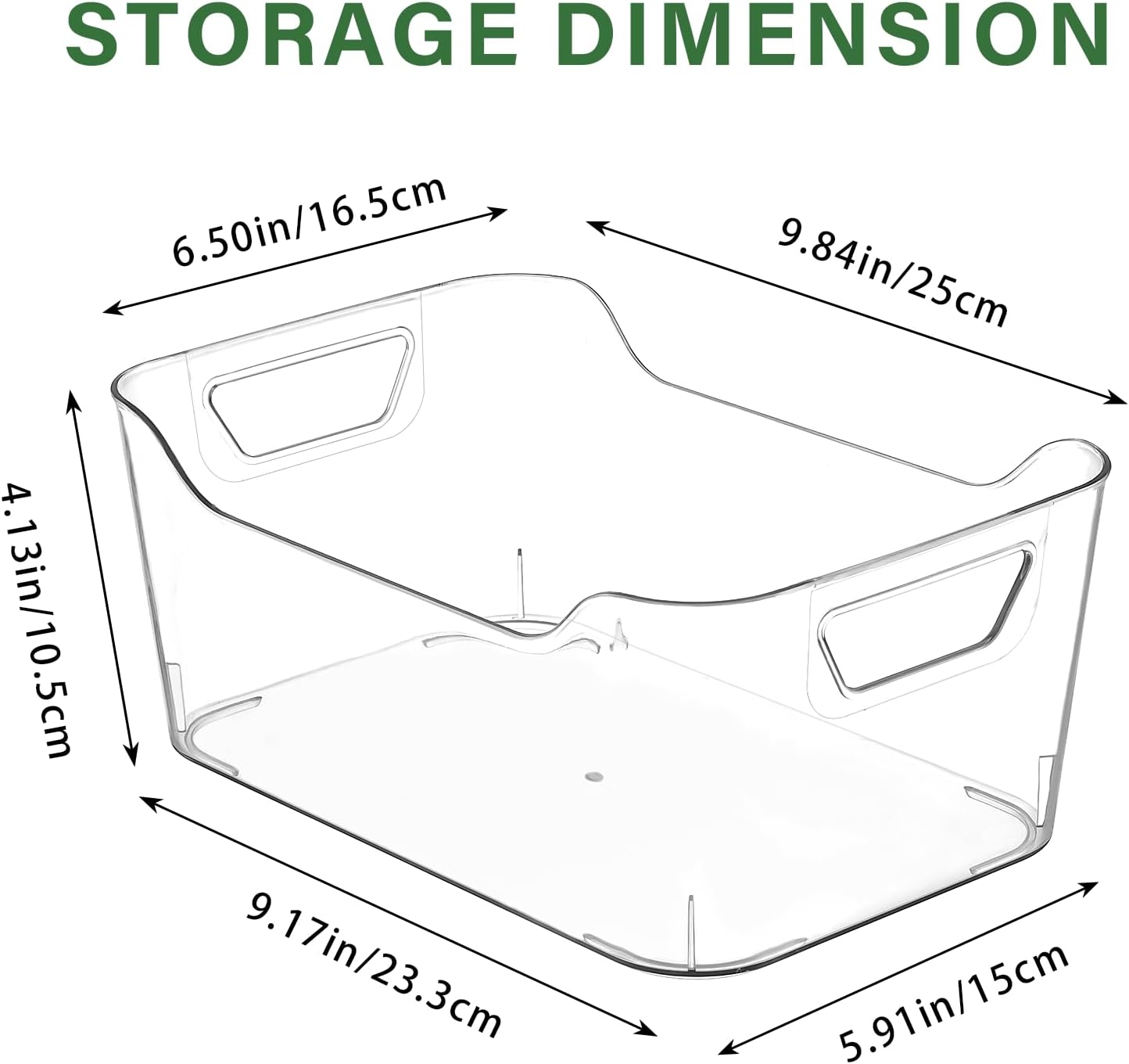 12 Pack Clear Plastic Storage Bins, Pantry Organizers and Storage, Clear Pantry Organizer Bins, Plastic Containers with Handle for Kitchen,Freezer,Cabinet,Closet,Bathroom Under Sink Storage