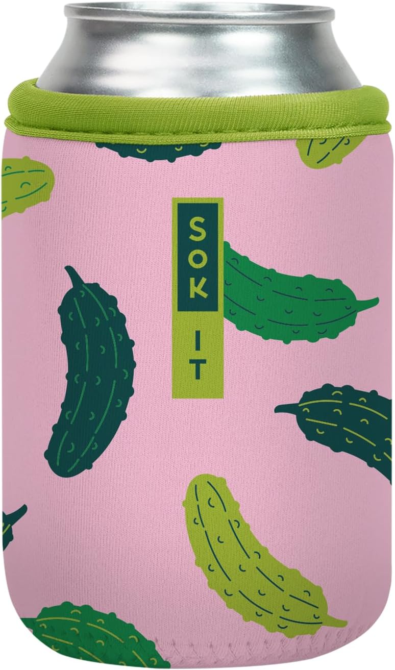Sok It CanSok Sleeve for Beer & Soda Insulated Neoprene Cover (Pickle Me Pink, 12oz Can Sleeve)