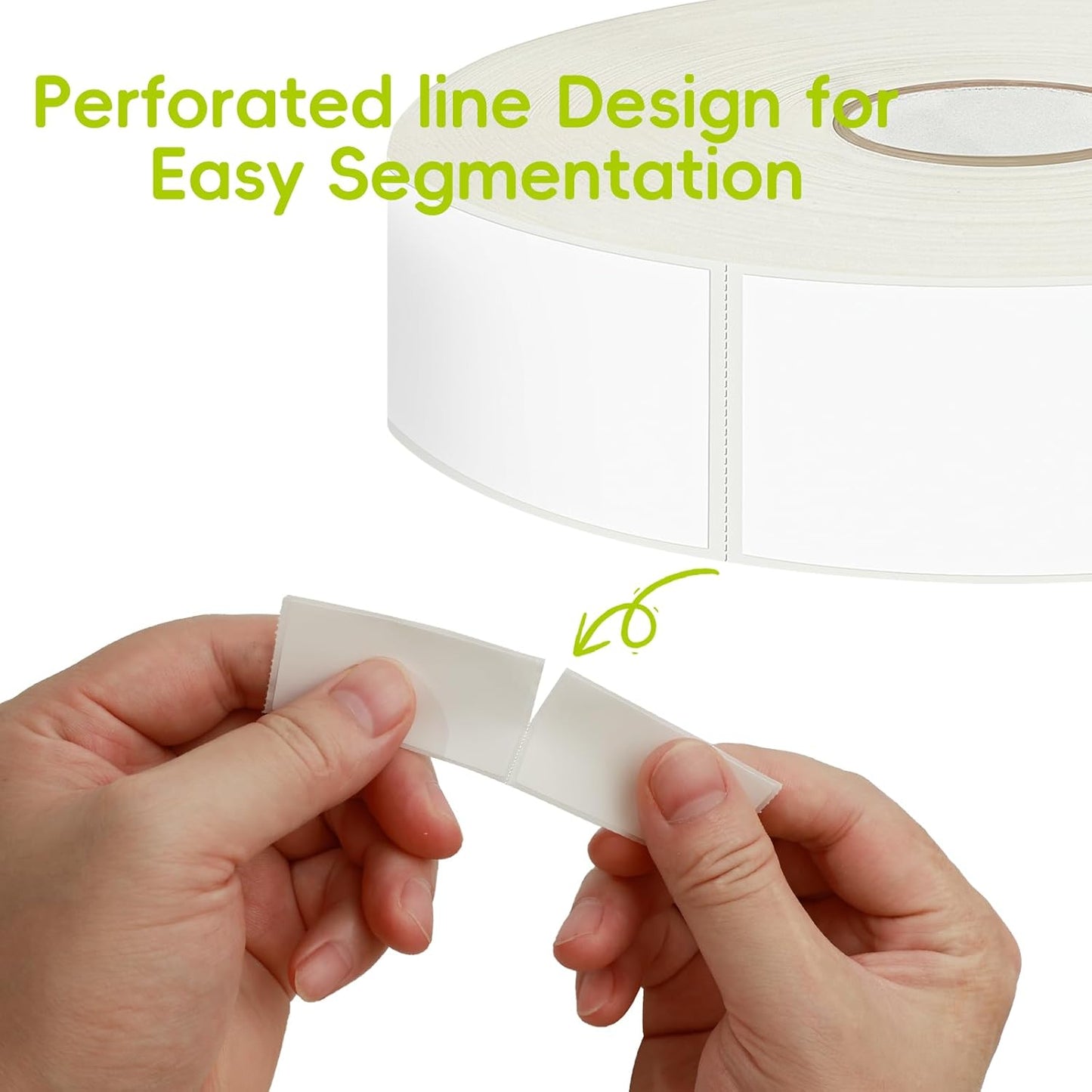 600 Blank Removable Freezer Labels with Perforation Line for Easy Distribution and Use. Waterproof and Oil-Resistant, Suitable for Food Containers, Jars, and Kitchen Organization.(1 "x 2")