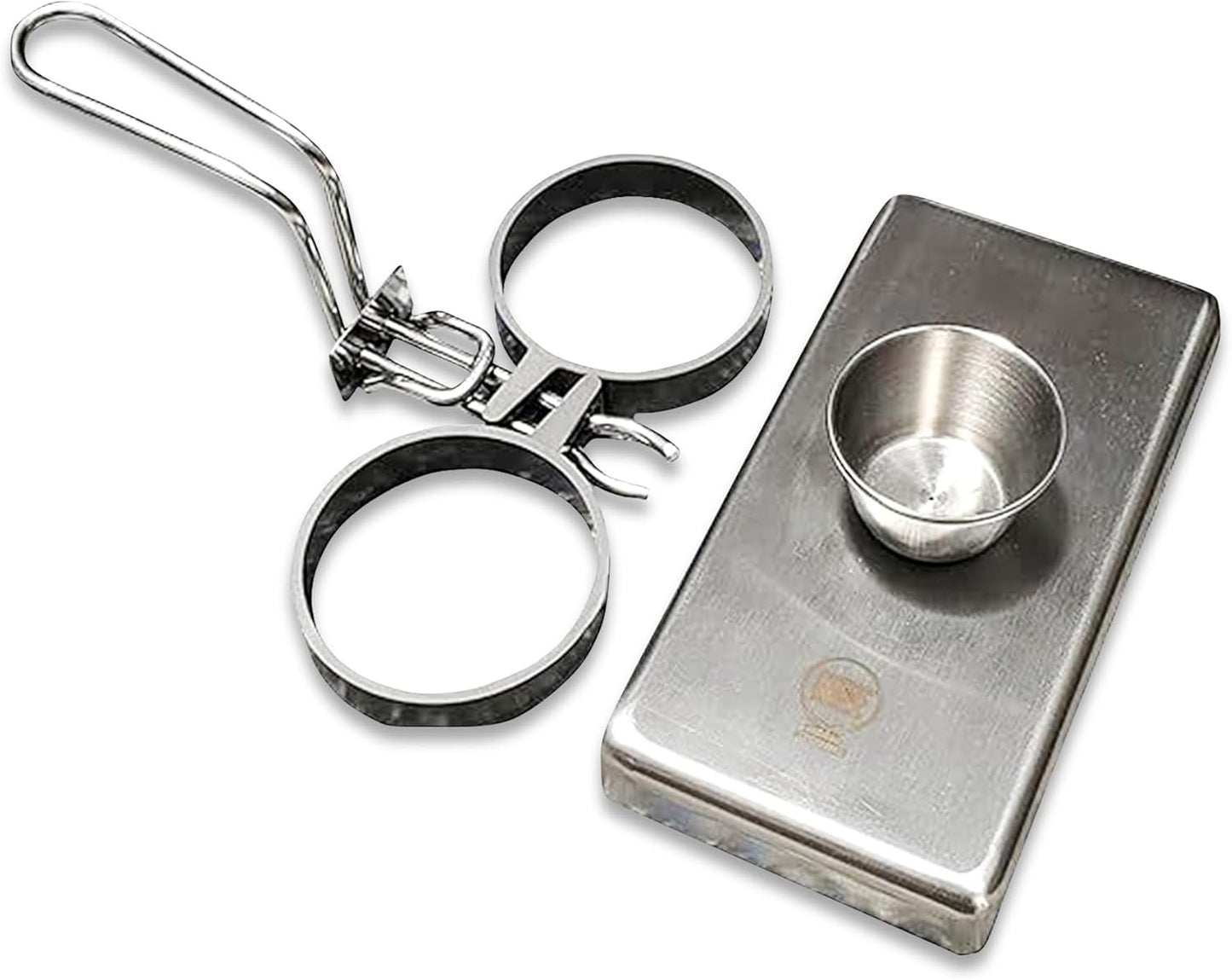 Rattleware Stainless Steel Egg Rings - Commercial-Grade, Even Cooking, Heat-Resistant Handle, Ideal for Frying Eggs - Durable & Trusted by Professional Chefs Worldwide (2 Ring Set)