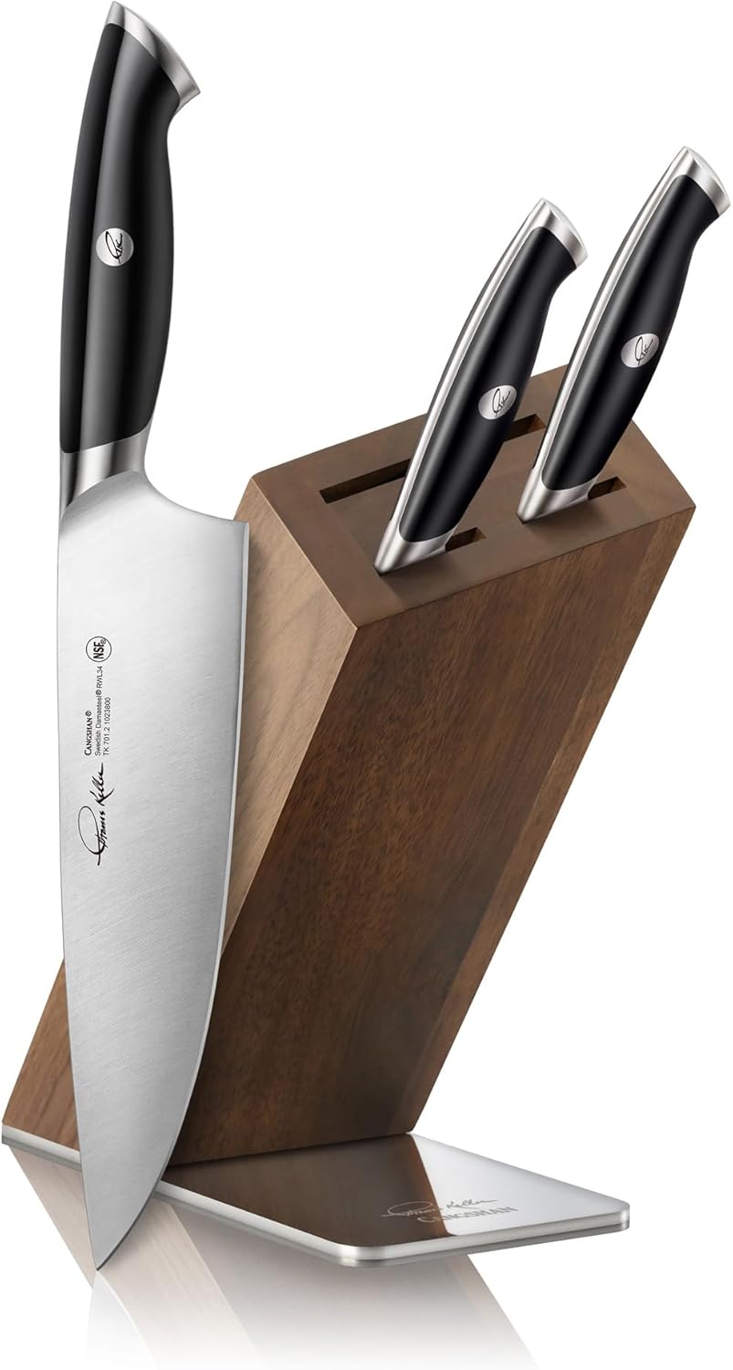 Cangshan Thomas Keller Signature Collection 4-Piece Knife Block Set, Black