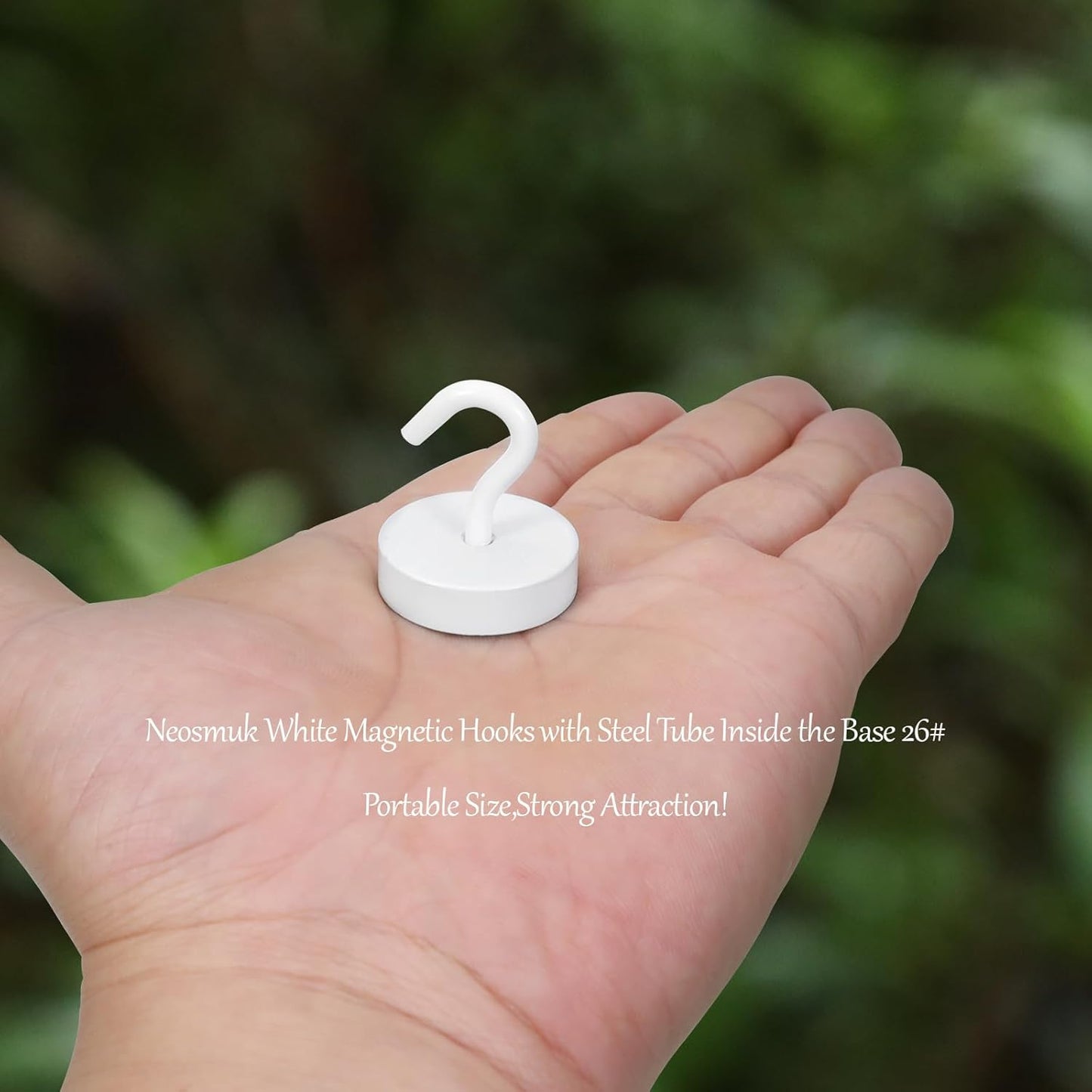 Neosmuk Magnetic Hooks, Cruise Ship Essentials, 80lb+ Heavy Duty Magnetic Hooks for Cruise Cabins, Refrigerator, Grill, Hanging, and Travel | Extra Strong Must-Haves Magnet Hook,White