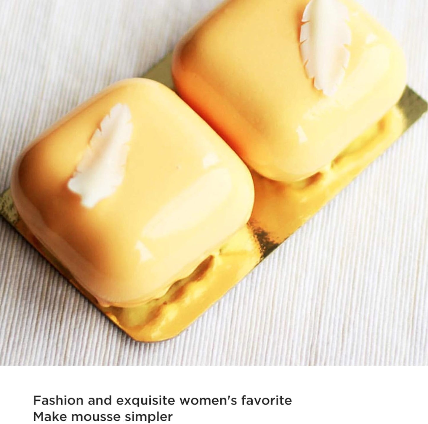 OCPO KITCHEN Square Silicone Mold for Baking Mousse Cake, 3D Silicone Mold for Baking Cheese Cakes Dessert Pastry Chocolate Pudding Ice Cream Handmade Soap Mold (8-Cavity)