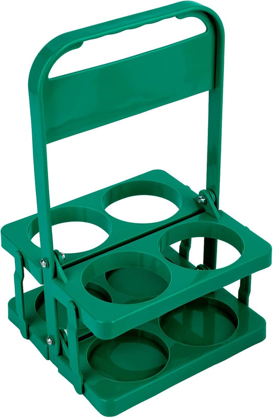 Musbus Reusable Drink Carrier with Handle for Doordash, Grubhub, Portable Cup/Coffee Holder Accessories for Delivery, Foldable Drinks Caddy with Tray, Car Durable Plastic Festive Bottle, Vacation