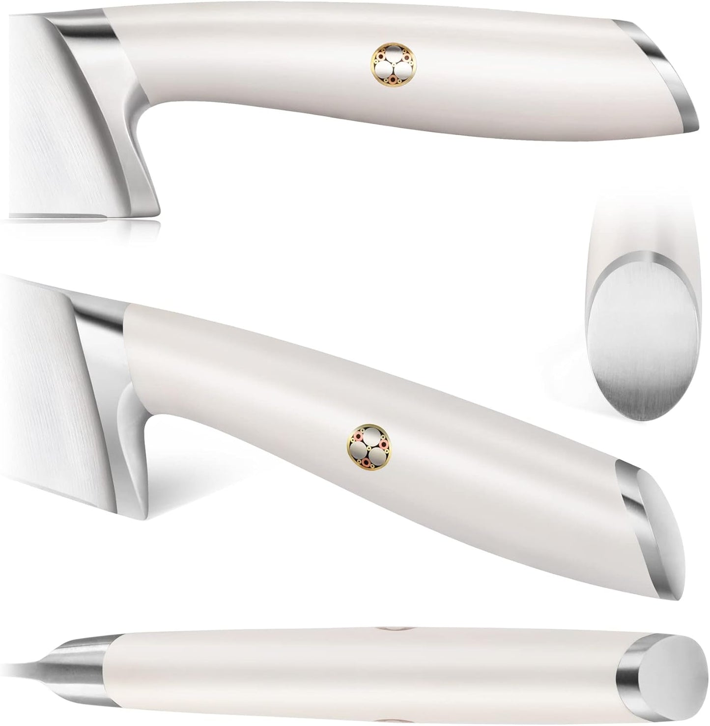 Cangshan L1 Series 17-Piece SHAN Knife Block Set, Forged German Steel, White, 1026856