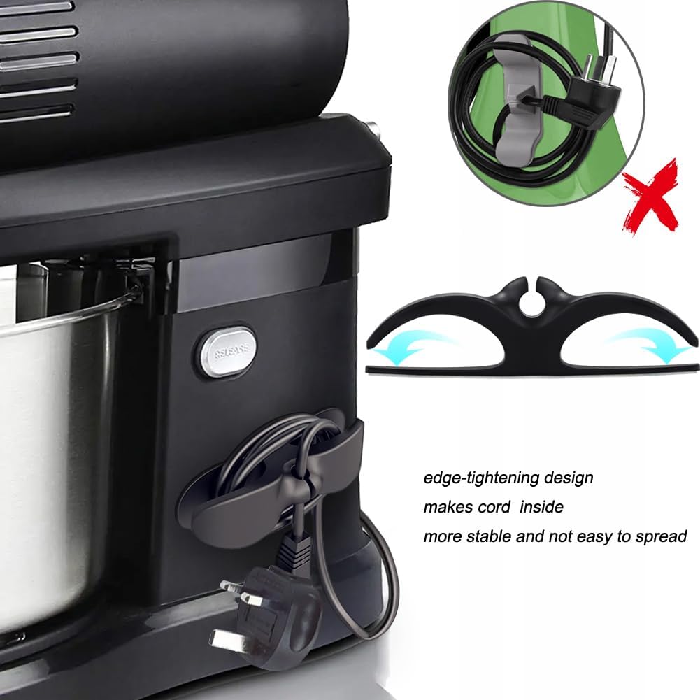 Cord Organizer for Appliances, 10PCS Kitchen Appliance Cord Winder Cable Organizer, Cord Holder Cord Wrapper for Appliances Stick on Pressure Cooker, Mixer, Blender, Coffee Maker, Air Fryer