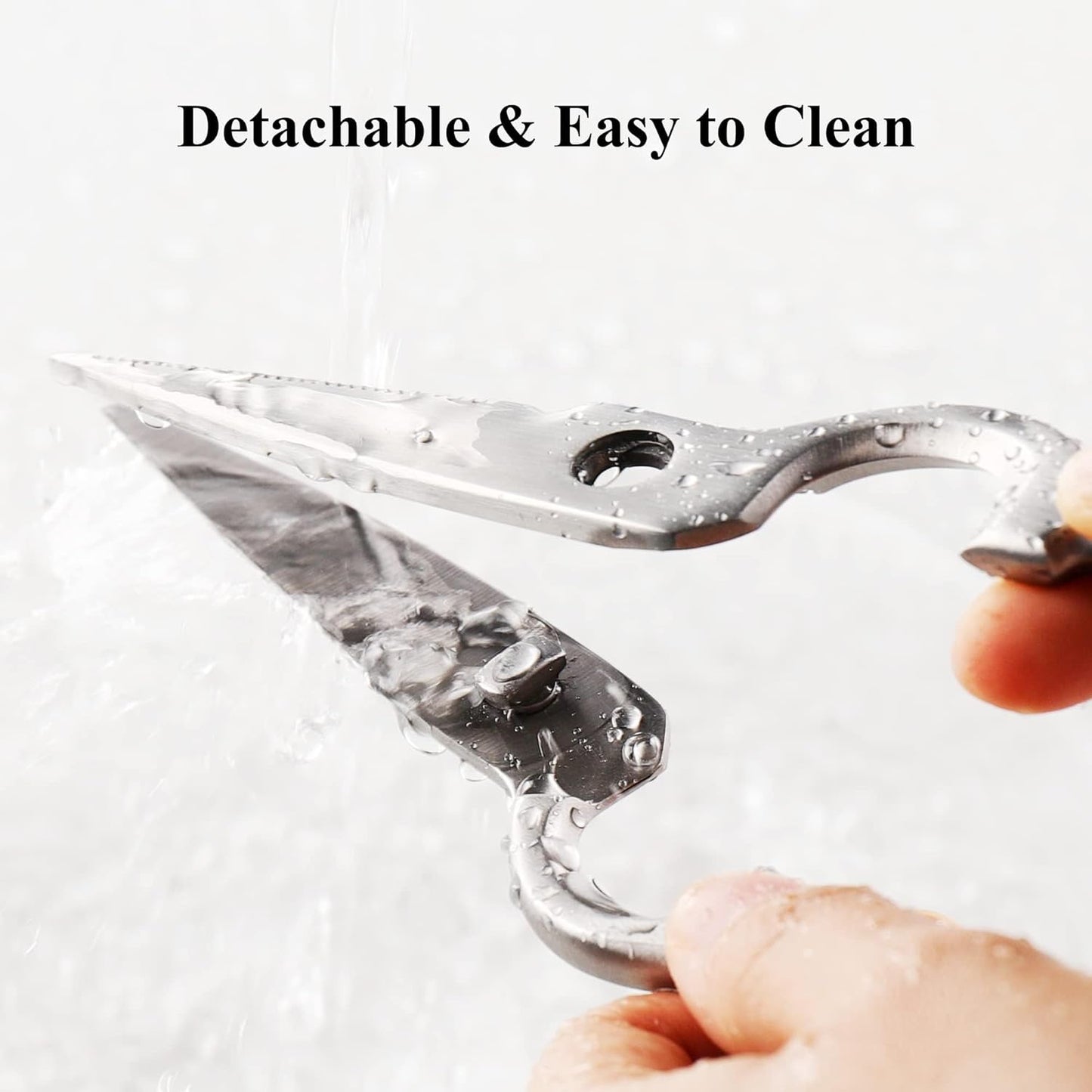 Sunnecko Heavy Duty Kitchen Scissors - Stainless Steel Kitchen Shears, Ultra Sharp Micro Serrated Poultry Shears, Cooking Scissors for Meat, Dishwasher Safe