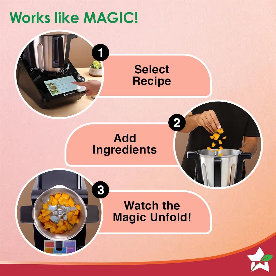 Wonderchef Chef Magic | All-in-One Kitchen Robot for Indian & International Cuisine | Automatic Chopping, Sautéing, Stirring, Kneading... | Mobile App | Recipes by Chef Sanjeev Kapoor | 2 Yr Warranty