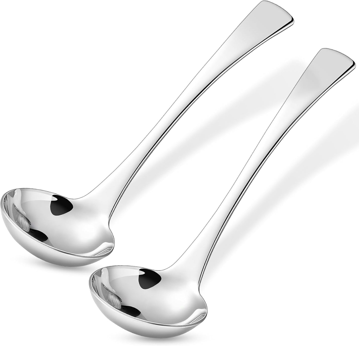 KEAWELL Austin Gravy Ladle, 18/10 Stainless Steel, 7.6 inch, Silver, Dishwasher Safe (2)