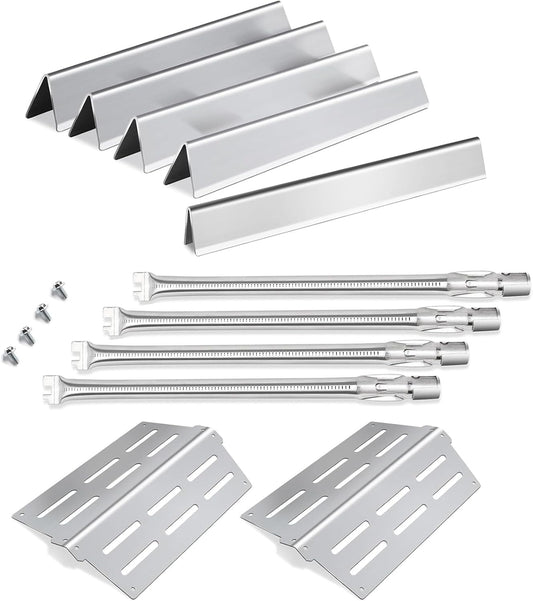 Flavorizer Bars Heat Deflectors Burner Tubes for Weber Genesis e330 Grills Parts with Sear Burner Front Control Knobs, Genesis E310 E320 E330 S310 S320 S330 Parts for Weber 7620 7621 7622 65055 62752