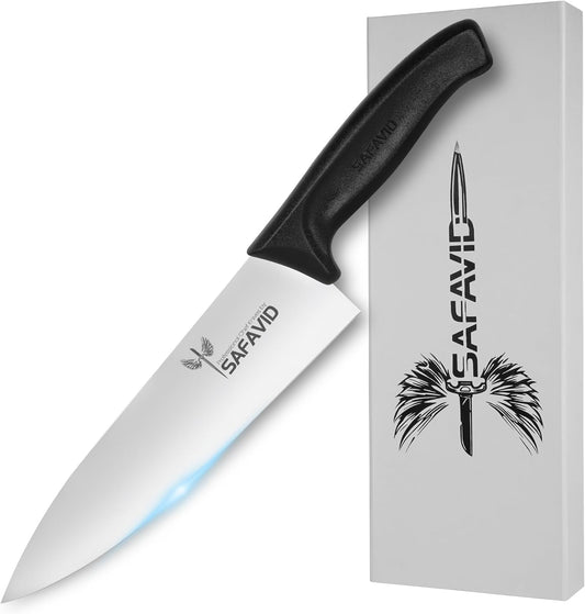 Crystal Edge German tech Chef Knife – Ultra Sharp German Stainless Steel Blade, Ergonomic Handle, Precision Cutting, Professional Kitchen Knife for Slicing, Chopping & Mincing